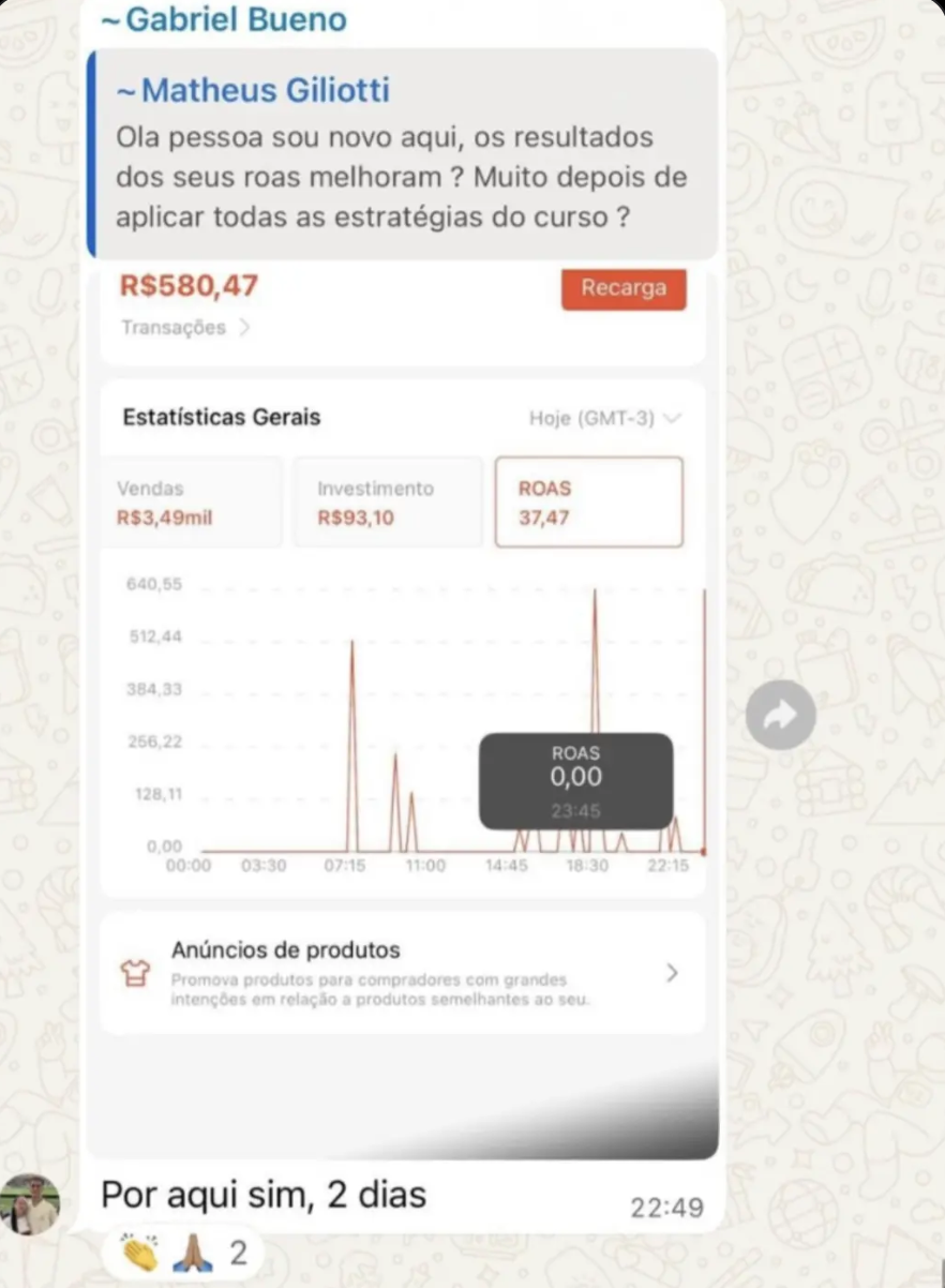 Depoimento de Gabriel Bueno — aluno GRUPO TG